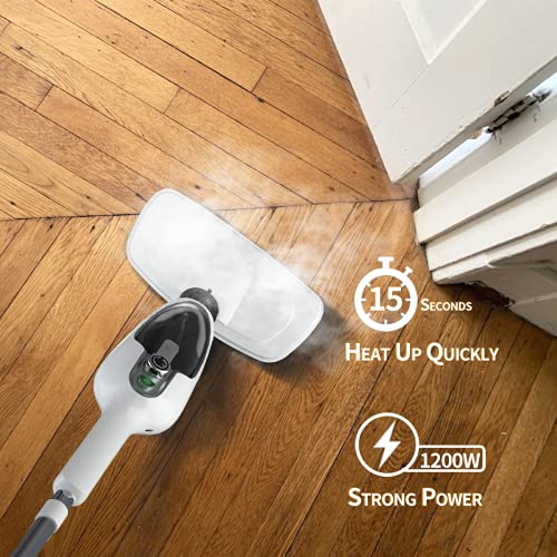 Steam Mop, Steam Mop For Hardwood Floor, Steam Mop For Floor Cleaning, Steam Cleaner, Multipurpose Adapter Accessories, Floor Steamer, Lightweight, 20Ft Power Cord, 2 Pads, 1200W Power, 300Ml Water Capacity, 18 Secs Heat Up By Sandoo, Sc1050 #TOP4