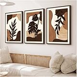 VIYYIEA 3D Textured Wood Wall Art, 3 Piece Large Wall Decor, Boho Artwork for Living Room Bedroom, Modern Landscape Painting, Enchanted Woods, 24' L x 48' W