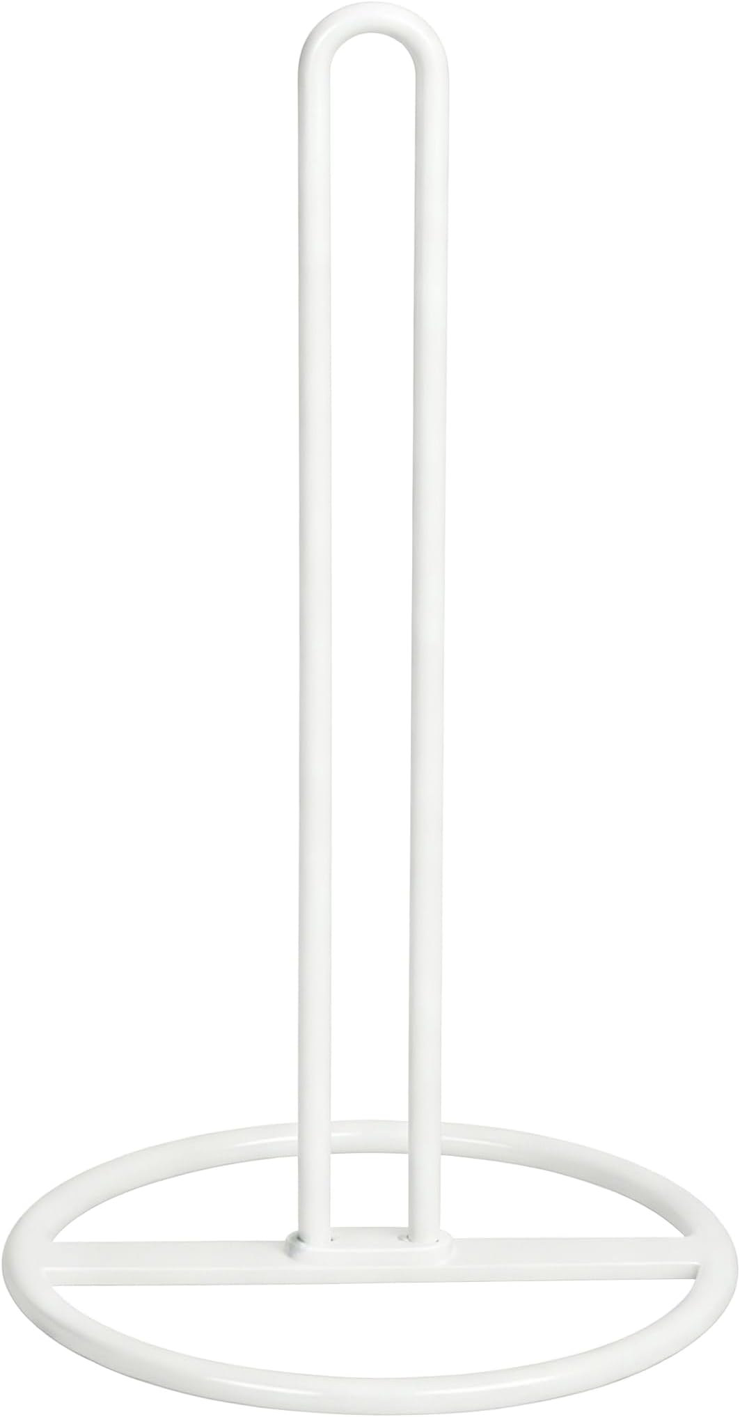 Paper Towel Holder Countertop, OBODING, Kitchen Paper Towel Stand Holder for Kitchen Organization and Storage, Paper Towel Holders for Standard and Large Size Rolls (White)