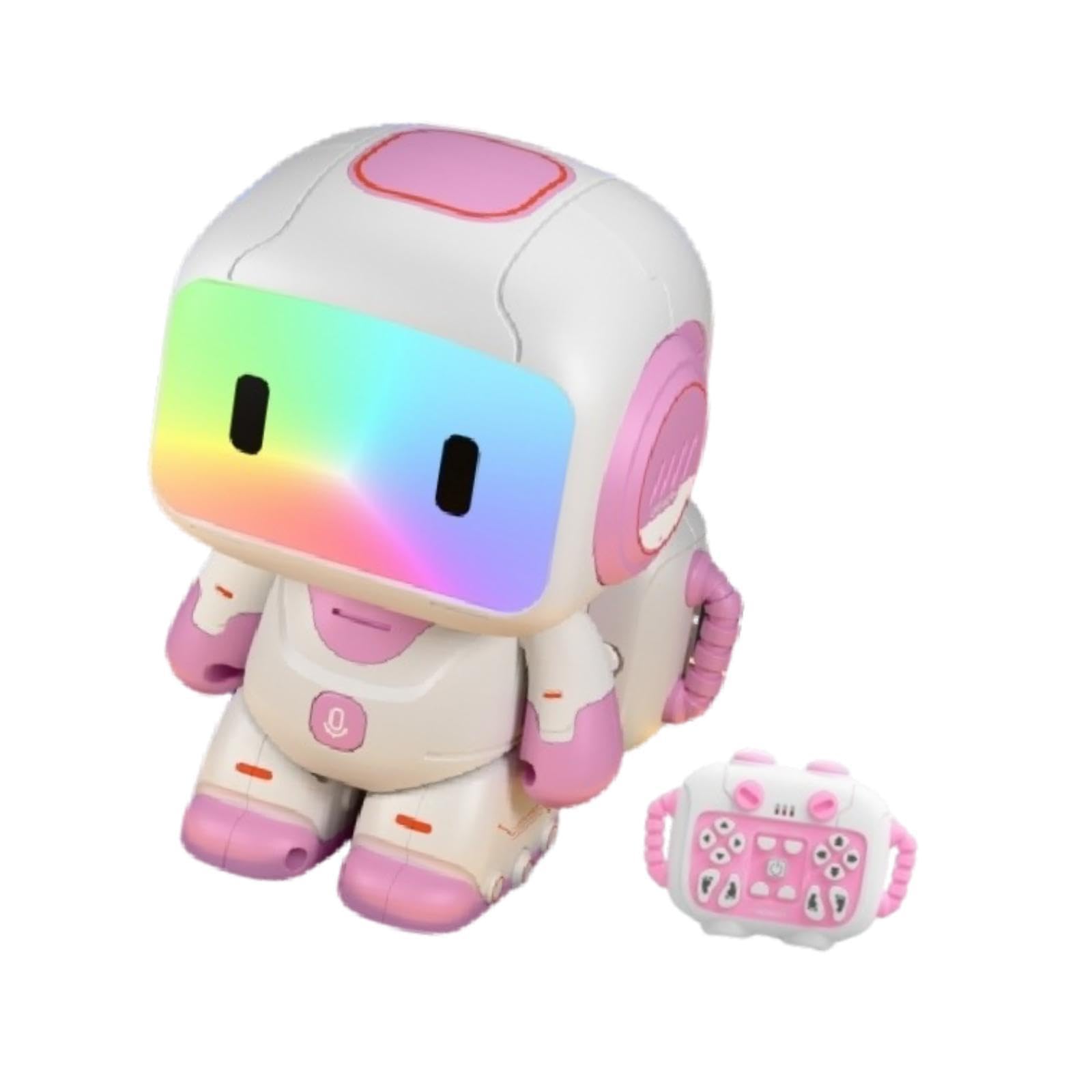 MagiDeal Robot de Juguete con Control Remoto, Regalo de cumpleaños, 3 Niveles de Volumen Ajustables, Inteligente, para niños y niñas, Juguete Educativo, Rosa