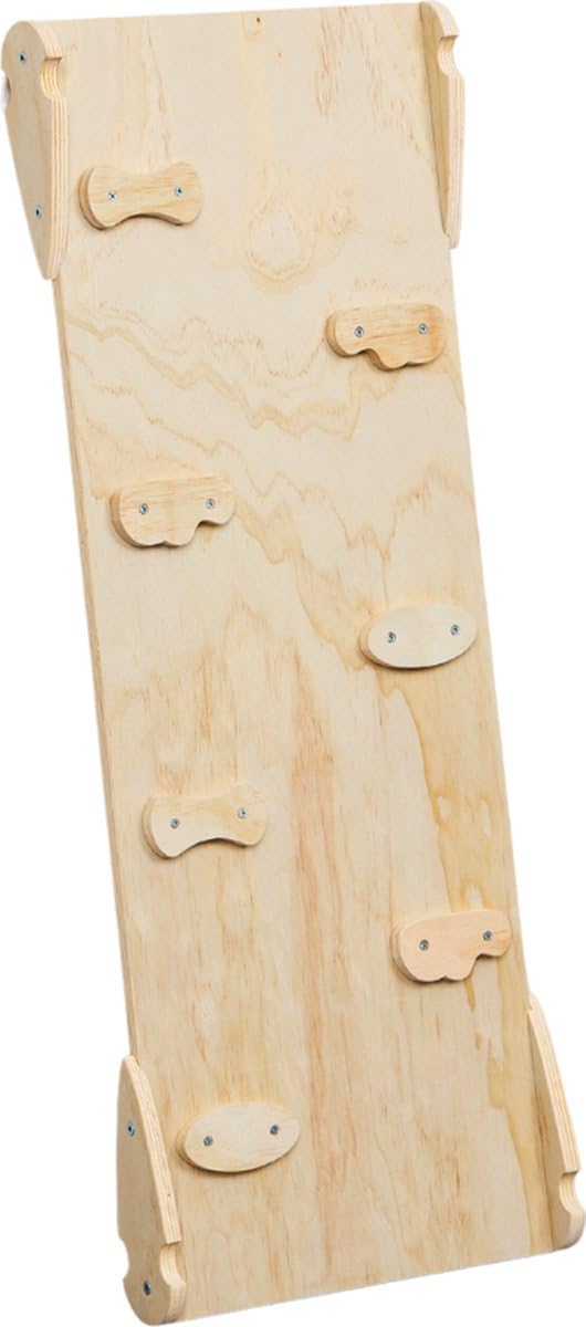 Spalliera XXL Pieghevole con Triangolo, Arco e Scivolo - Palestra Montessori in Legno Naturale - 210x83x81cm