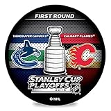 2015 Stanley Cup Playoffs 1st Round Canucks vs Flames Official NHL Game Puck