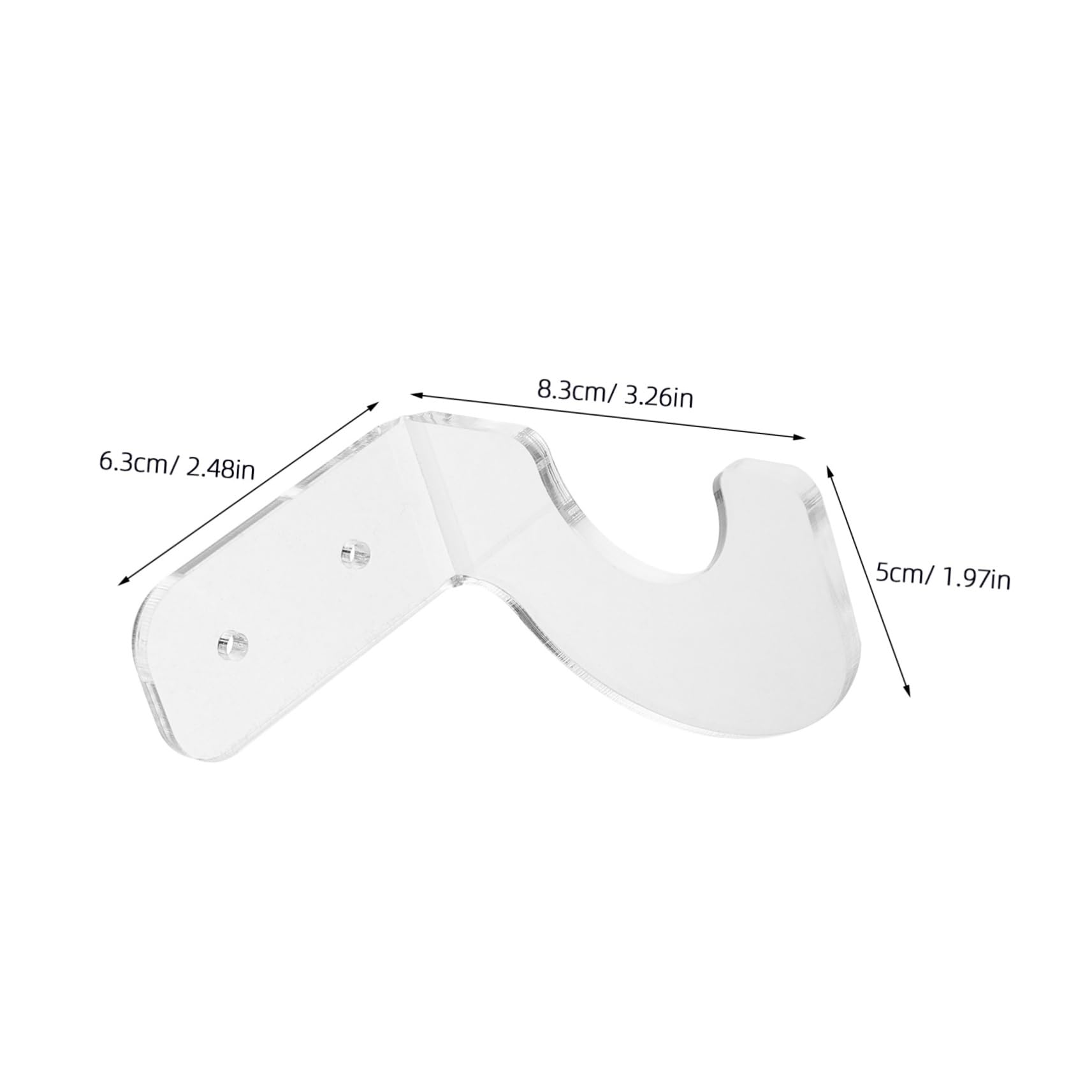 KICHOUSE 2Pairs Wall Mounted Bat Stand Horizontal Acrylic Bat Storage Shelf for Baseball and Softball Bats Space Saving Display Rack for Organized Sports Design