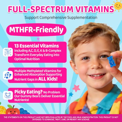 NATISLAND Kids Methylated Multivitamin Gummies
