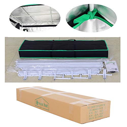 Green Hut 96"X48"X78" 600D Mylar Hydroponic Indoor Grow Tent