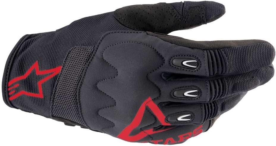 Techdura Gloves, L, Fire Red/Black