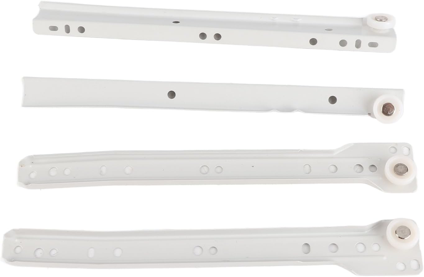Drawer Slide Kit, Sturdy Cold Rolled Steel Cabinet Track Rail with Smooth Pulley System, for Furniture Drawers Cabinets Tool Boxes
