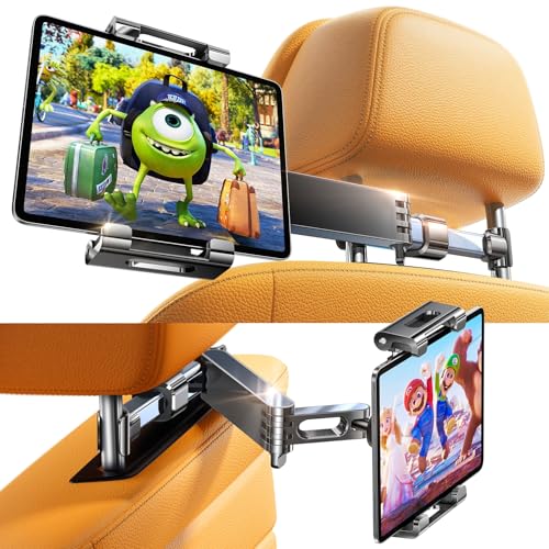 LISEN für Tablet Halterung Auto Mitte, Universal iPad Halterung Auto Ausziehbare KFZ für Tablethalterungen Auto zubehör Frauen Kinder Long Road Trip für iPad Air Mini 7/Samsung/und 4,7-11 Zoll