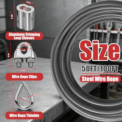 Cable de acero recubierto 3/16 ultra resistente para tendederos 3
