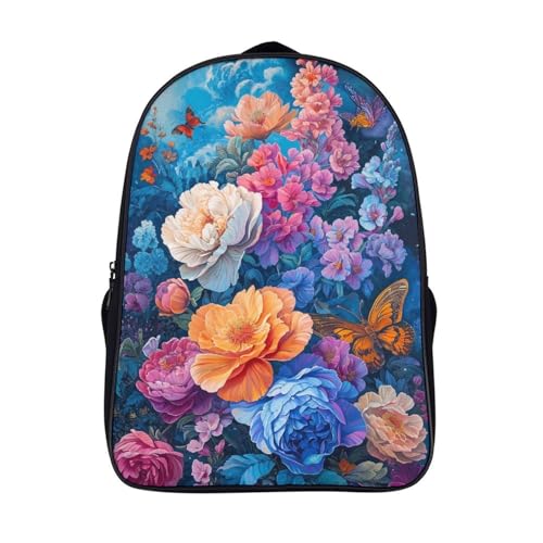 Sac à dos 3d imprimé manga de grande capacité pour collège et voyage 40x28x16cm