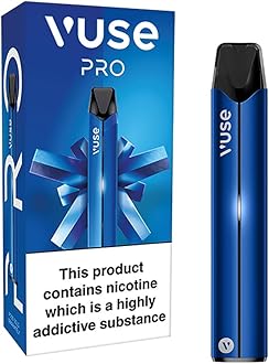 Vuse Pro Vape Kit, Slim Design, Fast Charging, Splash-Resistant, reusable, rechargeable & refillable vape, compatible with Vuse ePod 2 vape pods (Sold Separately), Blue
