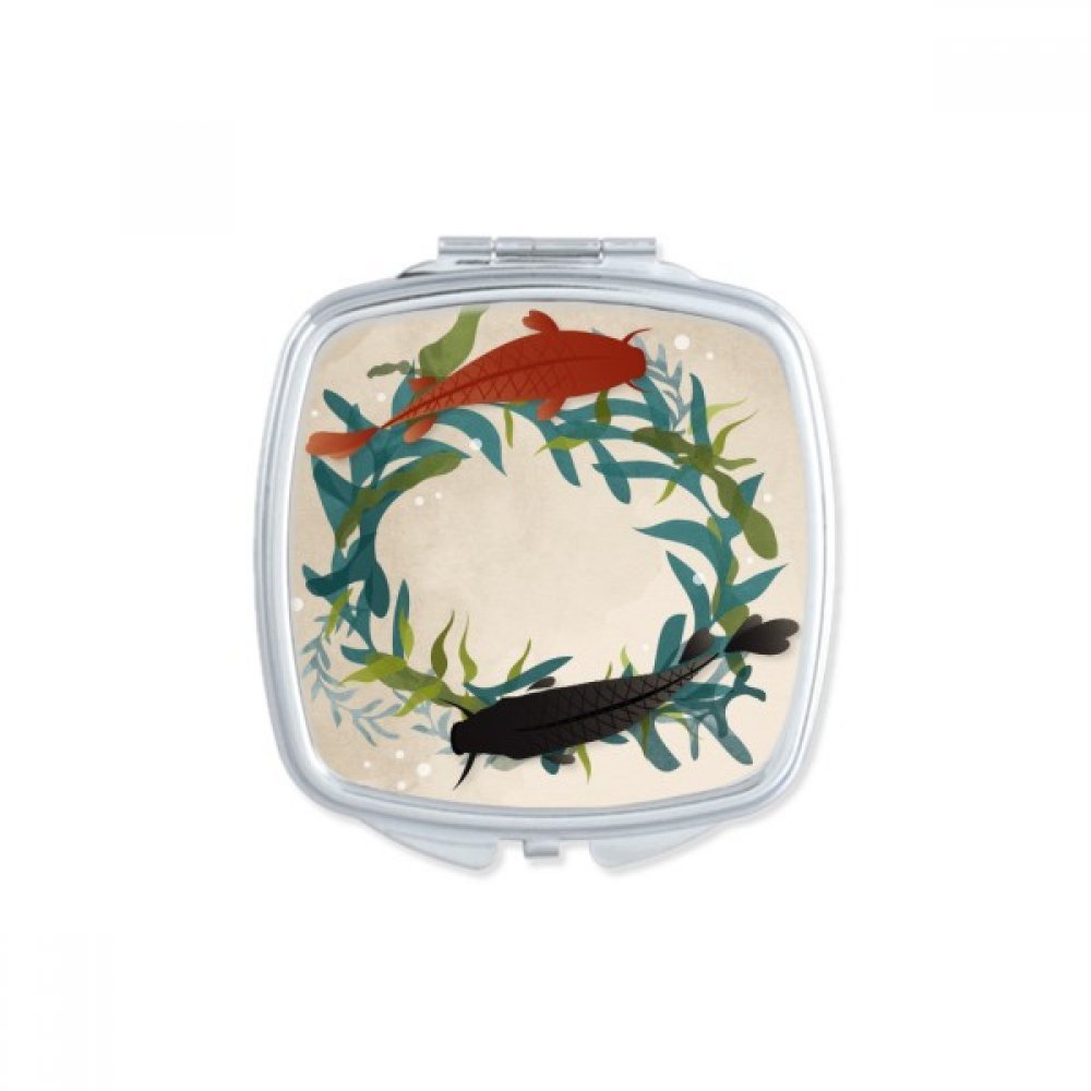 Miroir de poche papillon noir vintage mignon pour retouches au bureau