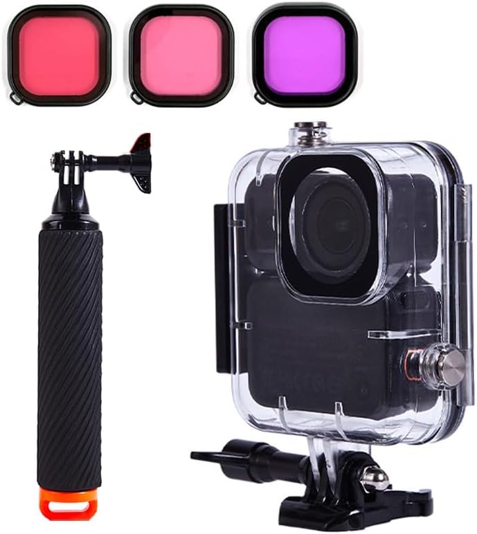 Waterproof Case Set Compatible with DJI Osmo Nano, for Underwater Diving & Action Camera Protection (Waterproof Case + 3-Color Filter + Floating Stick)