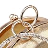 Abendtasche Damen Clutch Mode Runde Banketttasche Damen Mode Bankettkleid Abendkleid Tasche Handtasche Gold #4