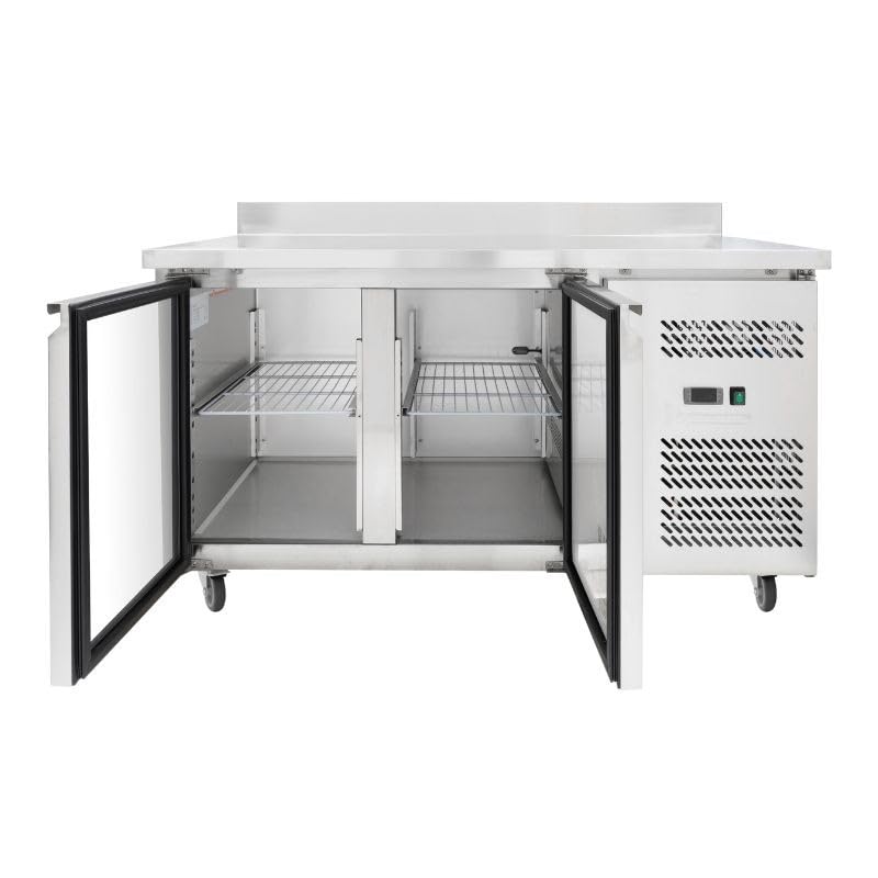 Table Réfrigérée 2 Portes GN 1/1 - Profondeur 700 avec Dosseret