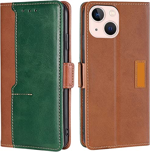 Étui portefeuille iPhone 13 antichoc avec porte-cartes et béquille, coque à fermoir magnétique