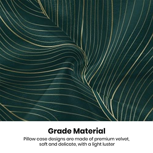 Aeioae Tropical Leaves Pillow Covers 20 X 20 Inch Set Of 2, Emerald Green Minimalist Geometric Palm Leaf Throw Pillow Covers Plant Outdoor Decorative Pillows For Couch Home Sofa Summer Decor #TOP5