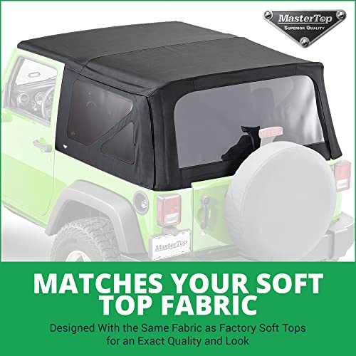 image for MasterTop Soft Top Replacement Quarter Window, Passenger Side - Fits J