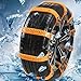 AUTO HIGH 10 Pack Universal Car Snow Chains with Storage Bag and Tools, Tires 165-265 mm for Cars, Trucks, SUVs, Non-Slip Adjustable Winter Snow Chains (single row nail)