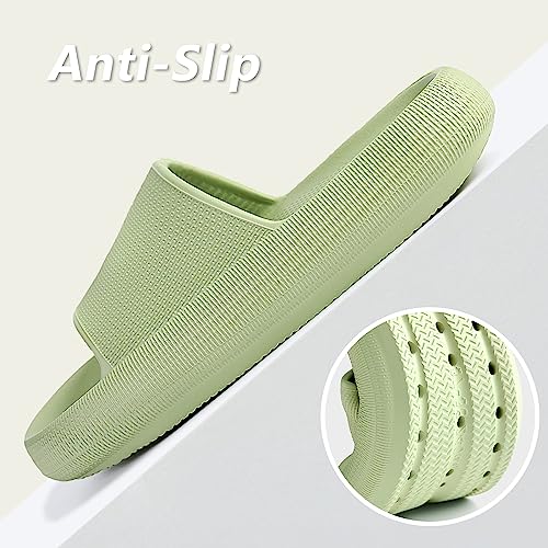 Image of Menore Slippers for Women and Men Quick Drying, Parent-Child EVA Open Toe Soft Slippers, Non-Slip Soft Shower Spa Bath Pool Gym Beach House Sandals for Indoor & Outdoor