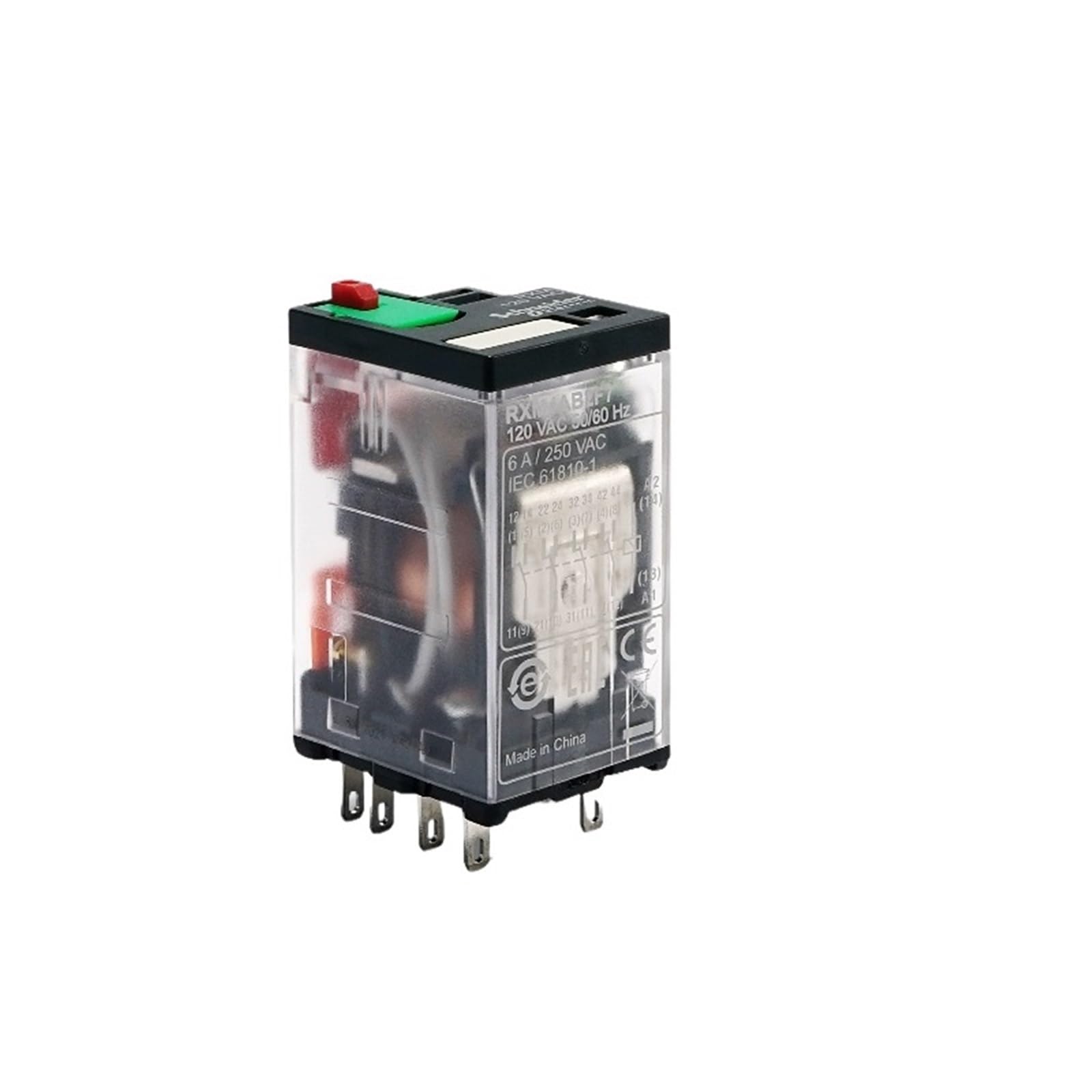 Relais 4 contacts ouverts RXM4AB2F7 commutation simultanée 14 broches 6A