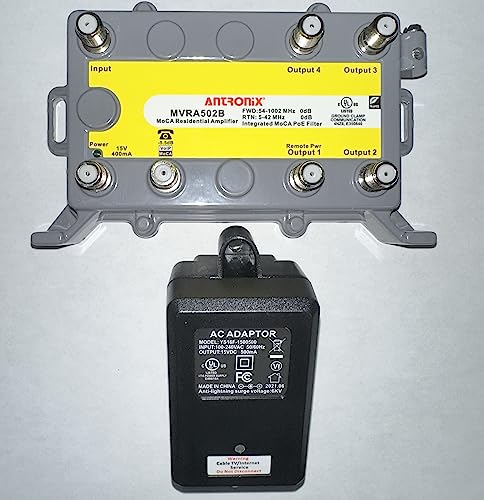 antronix 4 port  1 voip port mvra502b acp-ez broadband moca residential amplifier