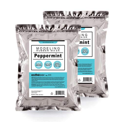 (2 pack) estheSKIN No.111 Peppermint (Cooling) Modeling Mask Powder for Professional Facial Treatment, 35 Oz.