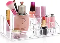 Organizador Porta Maquiagem de Acrílico para Pincel, Batom e Blush