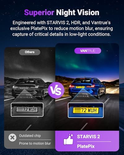 Image of Vantrue S1 Pro DMS AI Dash Cam Front and Inside, ADAS, DMS, 2.7K 2 Channel Dash Camera, STARVIS 2 Dashcam, HDR Night Vision, 5G WiF i& GPS, APP /Voice Control, 24 /7 Parking Mode, 1TB Max