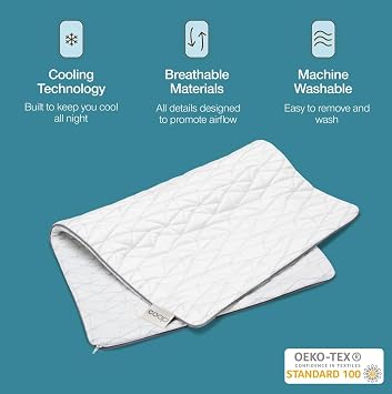 Coop Home Goods Original Pillow, Protector & Pillowcase Queen Bundle, Set Includes (1) Original Loft Pillow, (1) Coolside Pillowcase & (2) UltraTech Waterproof Pillow Protectors