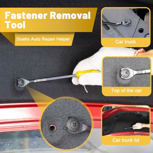 Image of Doaho Car Trim Removal Tool, 3 Pcs Clip Pliers Set Fastener Clip Removal Tool, Auto Trim Removal Tool Set for Vehicle Door Panel, Audio Radio Panel, Dashboard Repair Kit