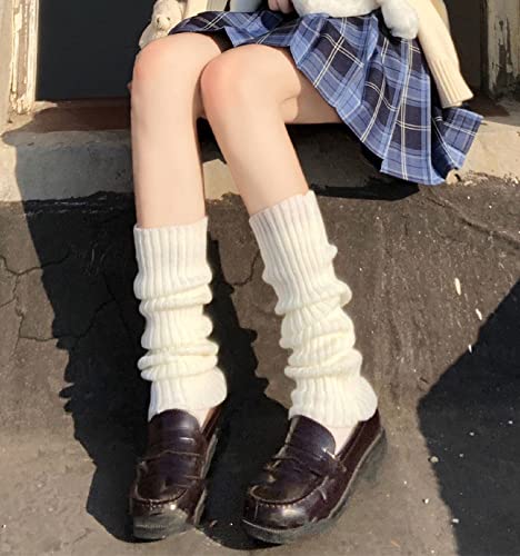 NUFIWI Harajuku Japanese Lolita Leg Warmers Gothic Knit Long Socks Leggings Gaiters Knee Goth Winter Cuff Ankle Heap Sock4