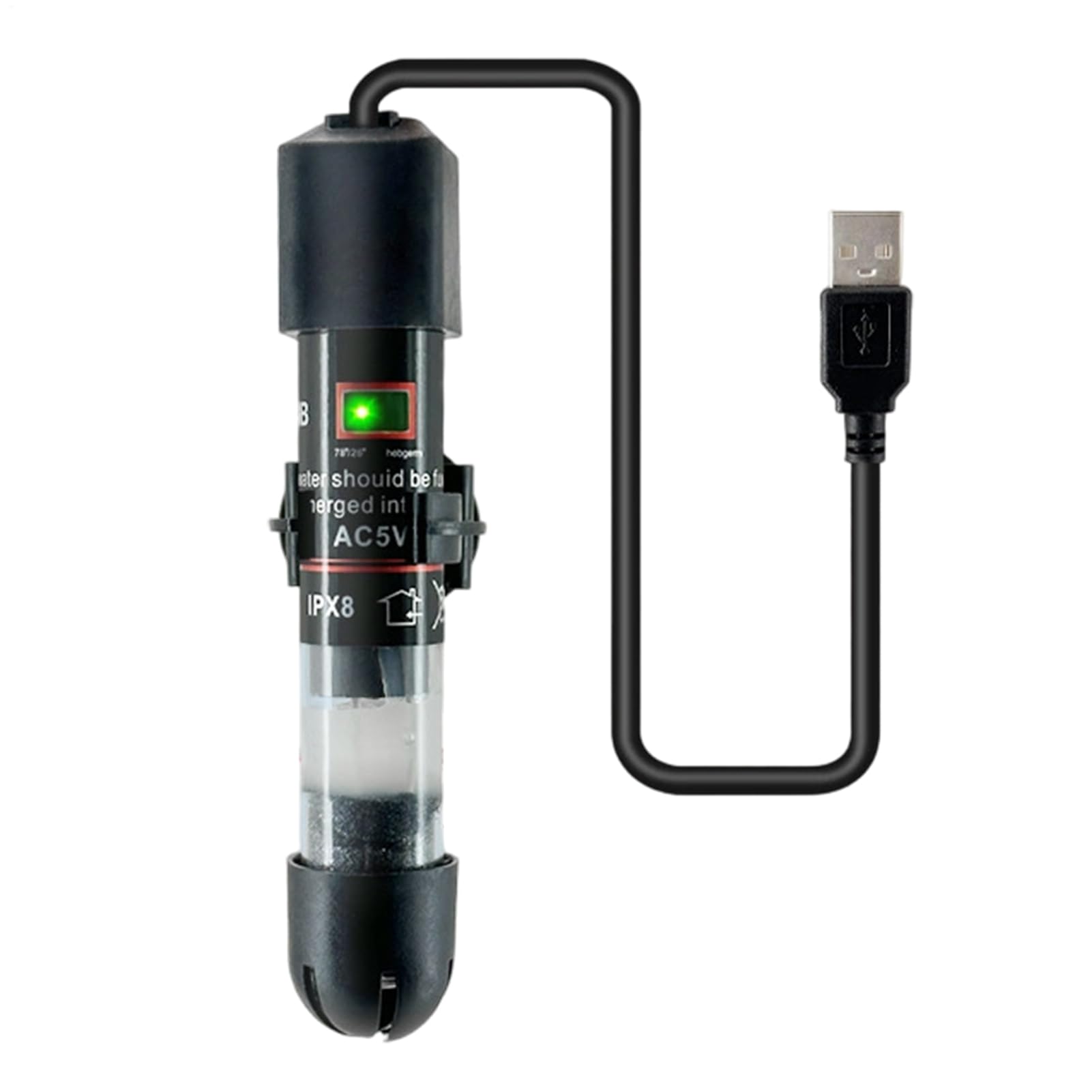 Mini Aquarium Warmer Portable 10W Heating Element Waterproof Design Energy Efficient Structure Aquatic Habitat Equipment with Stable Thermal