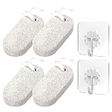 【Matière De Produit】 Ce Produit Est En Pierre De Mouture Et En Plastique, Qui Est Utilisé Pour Éliminer Les Pieds Excités Rugueux. Le Crochet En Plastique Est Durable Et Transparent, Adapté À Une Utilisation À Long Terme Et Au Rangement Suspendu.