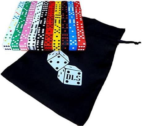 Discount Learning Supplies 100-Piece 16 mm Assorted Colored Dice with Storage Bag
