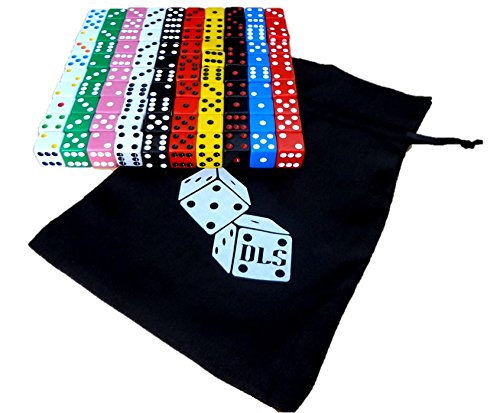 Discount Learning Supplies 100-Piece 16 Mm Assorted Colored Dice With Storage Bag #TOP3
