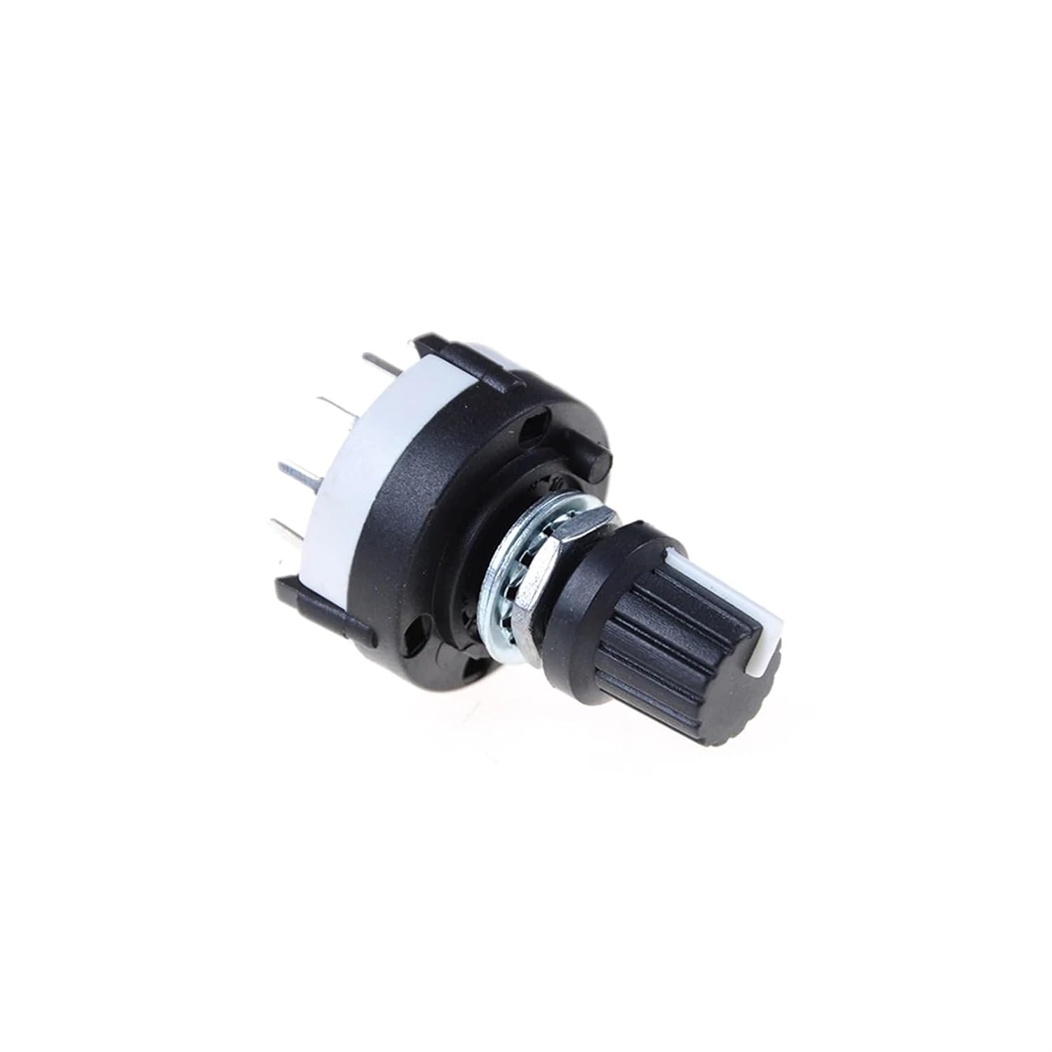 1pcs 3P4T Single Deck Rotary Switch Band Selector 3 Pole 4 Position with Knob Black Ceramic