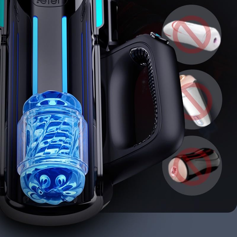 Gfdbhjer Physical Training Tool, Fully Automatic Men's Fitness Equipment with Stand, Double Handle Control, Multi-Frequency Rotation and Telescopic