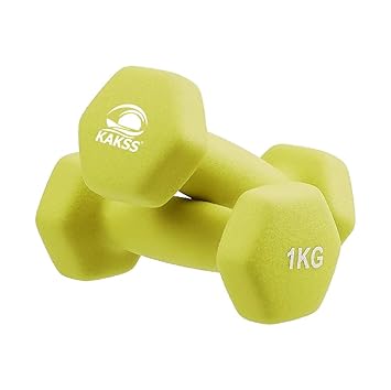 KAKSS Neoprene Dumbbell, Set of 2pcs (1kg Set Of 2pc Green) - image, photos