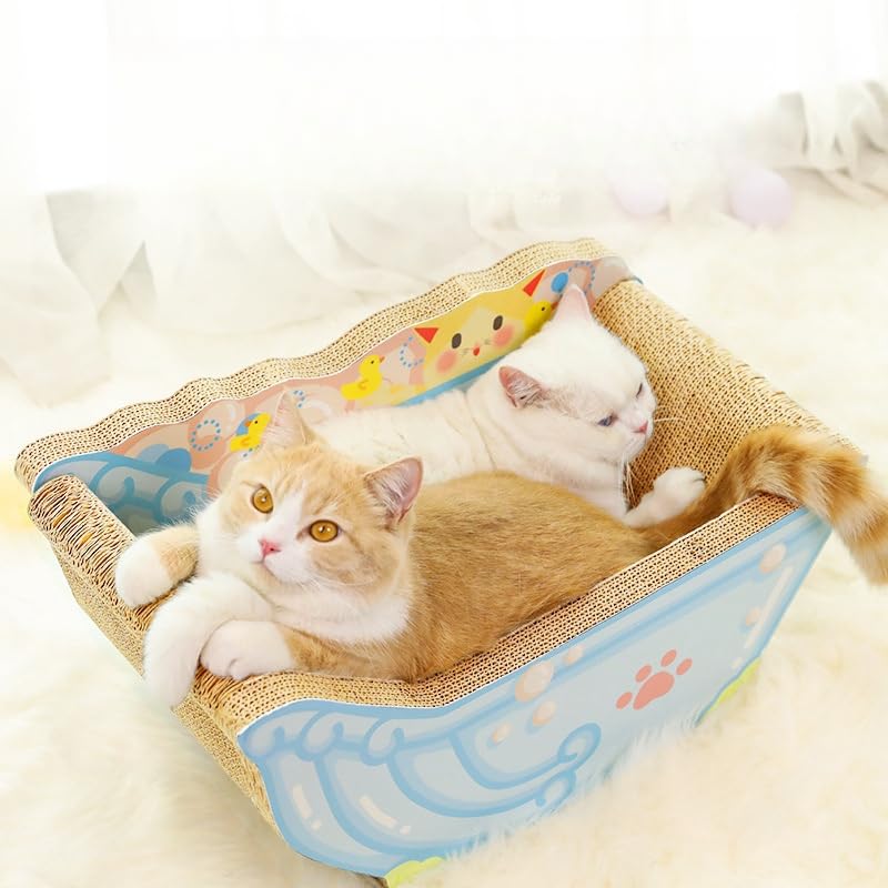 Amazon | 猫 爪とぎ 爪研ぎ バスタブ型 かわいい つめとぎ 家具破壊