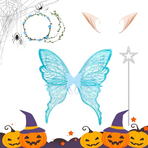 Flkiglm Disfraz de alas de para mujer – Accesorios de disfraz para Halloween y fiestas temáticas | Alas elásticas para la piel para fiestas y carnaval