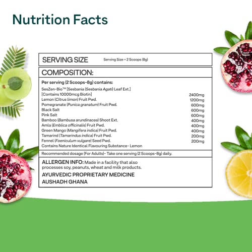 OZiva Hair Vitamins with DHT & Omega-3, 60 Capsules + Plant Based Biotin Powder, 125g with Amla for Hairfall Control & Better Hair Growth, Combo Pack - Image 6