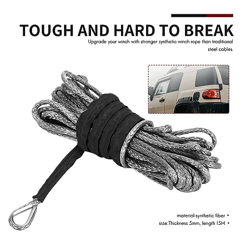 Cable de cabrestante sintético de 7700LBs con funda protectora antitirones 6