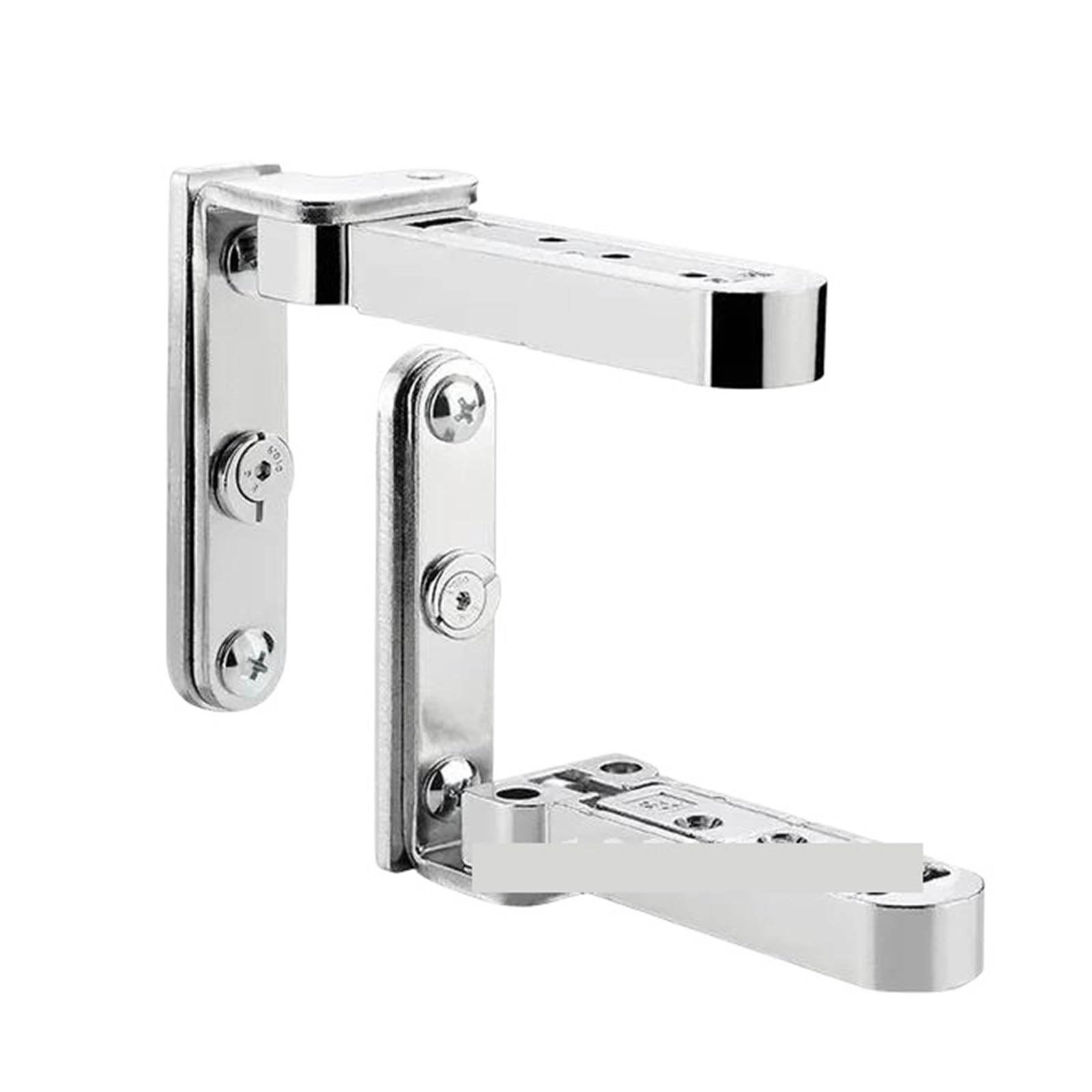 CLEUFWKO 2pcs Invisible Door Hinges Adjustable Swivel(D)