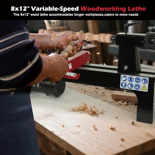 Wood Lathe Machine 8x12 Inch
