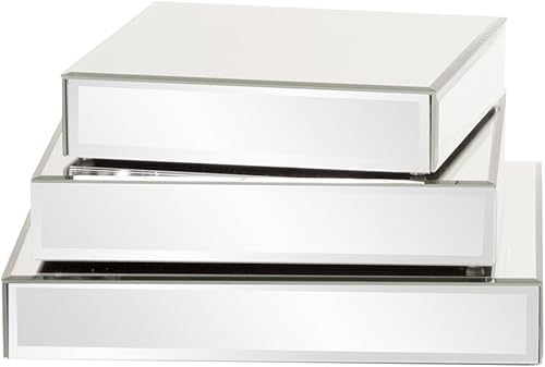 Howard Elliott - Elevador de plataforma cuadrada con espejo para mostrar productos bellamente acentuar una mesa pieza decorativa exhibición de Howard Elliott - Elevador de plataforma cuadrada con espejo para mostrar productos bellamente acentuar una mesa pieza decorativa exhibición de