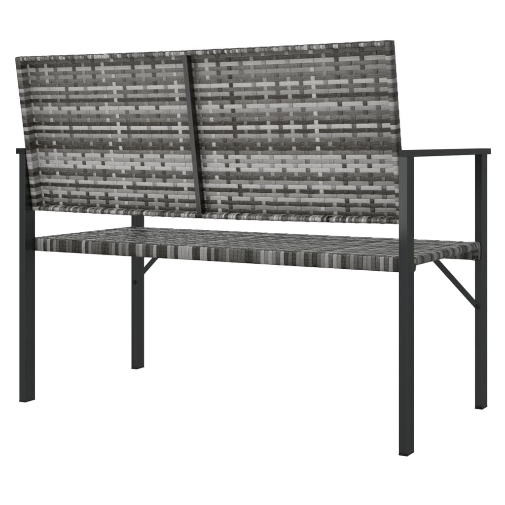 Festnight Panchina Giardino In Polyrattan Grigio 176 Cm Con Cuscini - Divano Letto 2 In 1 Per Esterno