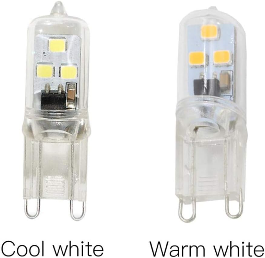 G9 LED Light Bulb Dimmable 1W(10W Halogen Equivalent) Cool White 6000K LED Corn Lights for Home Lighting Chandelier Wall Sconces,6LED 2835SMD,10 Pack