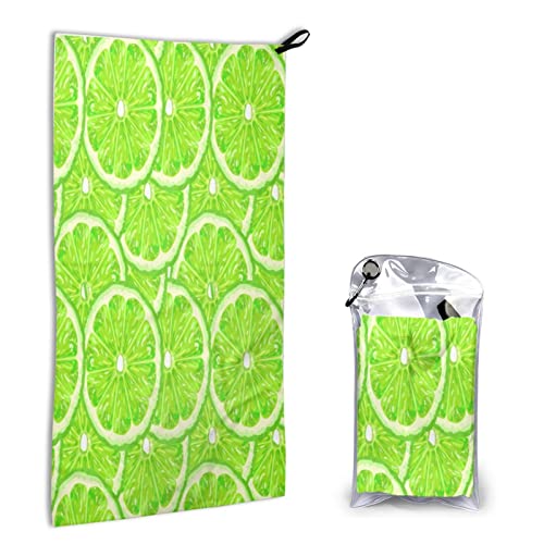 Quick Dry Towel Lime-Green-Pattern Camping Towel Travel Towel Lightweight Sports Towel,Gym,Hiking,Bath,Yoga #TOP25