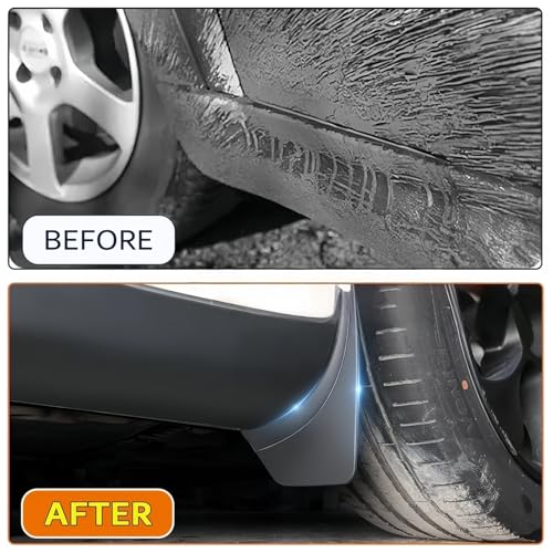 Guardabarros Tesla Model 3 Y evitan pintura dañada por salpicaduras traseras 2024 3